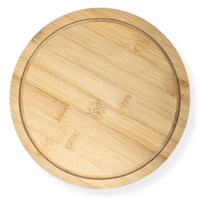DESECZKA BAMBUSOWA OKRĄGŁA 19CM PODSTAWKA DESKA BAMBUS
