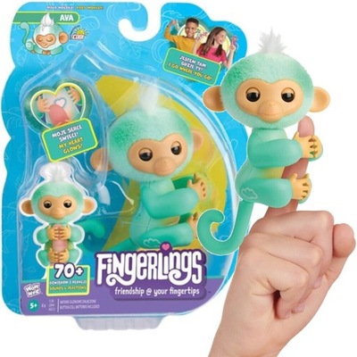 Fingerlings Interaktywna małpka Ava zielona Cobi