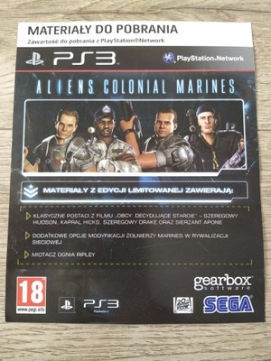 Aliens: Colonial Marines PS3 -DLC Edycja Specjalna