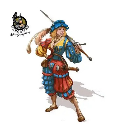 Hot & Dangerous: Greta, the Landsknecht (28mm)