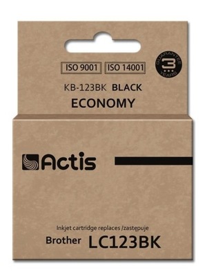 Tusz ACTIS KB-123Bk (zamiennik Brother LC123BK/LC1