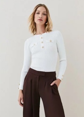 KAREN MILLEN DOPASOWANY SWETER CASUAL M 1YŁI