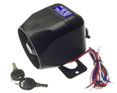 SYRENKA CON AKUMULATOREM PARA ALARMA 1 TONOWA 12V 20W TUBA SYGNALIZATOR  