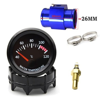 52MM LCD WATER TEMPERATURA GAUGE WITH SENSOR 1/8NPT ADAPTADOR 28-40MM 40~120 ~76692  