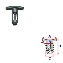 Клипса штифт уплотнители дверь боковых do renault фото №1