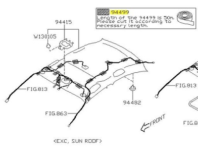 Потолок subaru wrx sti 2016- nowa 94415va100jc фото №1