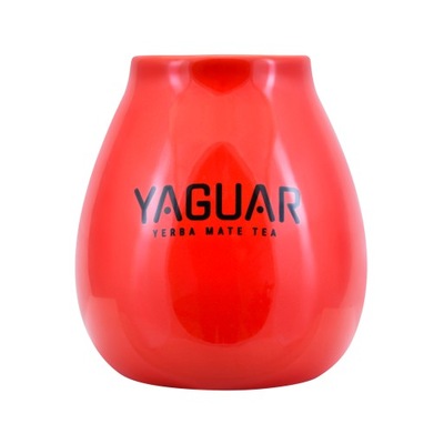 Tykwa Ceramiczna czerwona z logo Yaguar 350 ml