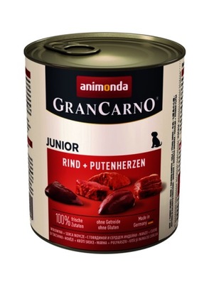 ANIMONDA GranCarno JUNIOR Wołowina Serca 800g