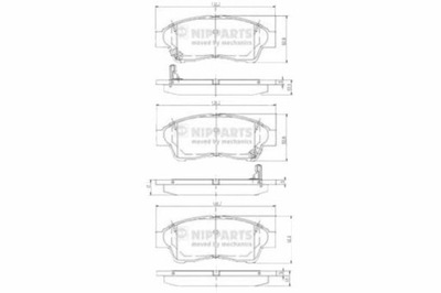 Nipparts гальмівні колодки гальмівні toyota camry _v1_ 2.2 фото №1