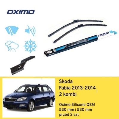 WIPER BLADES FRONT FOR SKODA FABIA 2 UNIVERSAL (2013-2014) OXIMO  