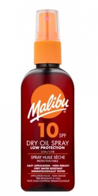 Malibu Dry Oil Spray SPF10 Hnedý olej pre Opa