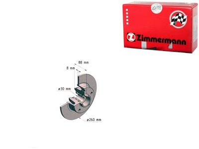 DISCS BRAKE ZIMMERMANN 432006506R 432000010R  