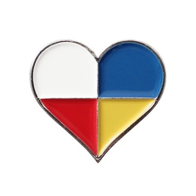 Polska Ukraina serce pins pin odznaka wpinka