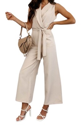 KOMBINEZON elegancki beż