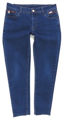 ZAVANNA spodnie damskie jeans zwężane rurki SKINNY przetarcia 38/40