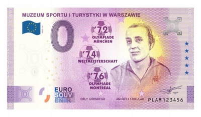 Banknot 0 Euro Orły Górskiego Andrzej Strejlau