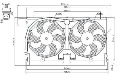 Nissens вентилятор радиатора с корпус citroen b фото №1