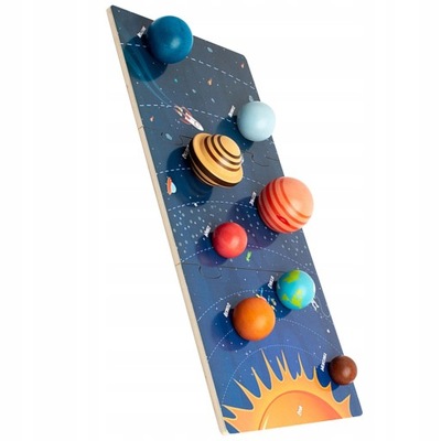 Detské drevené puzzle planéty slnečnej sústavy