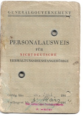 Personal Ausweis GG - Warszawa (czyt. opis)