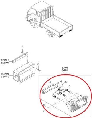 ФАРА ЗАД P KIA K2700