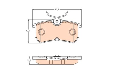 TRW КОЛОДКИ ГАЛЬМІВНІ ЗАД FORD FIESTA VI FORD USA FOCUS FOCUS ZX3