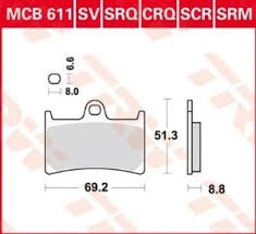 TRW КОЛОДКИ ТОРМОЗНЫЕ YAMAHA FZ6 07-10, FZS 600 98-01, MT-07 14-17, FZ8