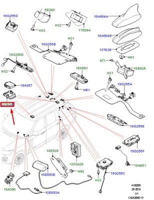 Land rover range rover iv l405 transceiver кронштейн lr110282 original фото №1