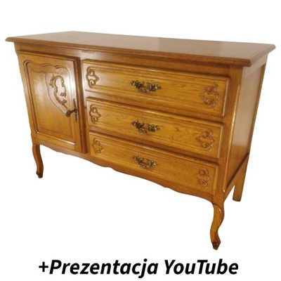 PRAKTYCZNA KOMODA SZAFKA Z SZUFLADAMI LUDWIK DĄB