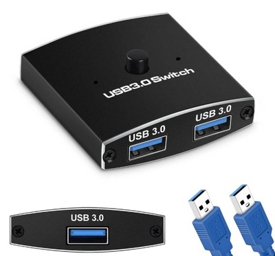 Przełącznik Switch KVM USB Hub 3.0 Dwukierunkowy