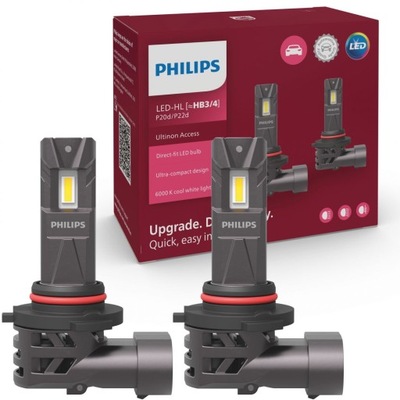 LUCES DIODO LUMINOSO LED HB3/HB4 PHILIPS ACCESS 6000K +80% HYUNDAI ELANTRA VI 6 MARCHA  