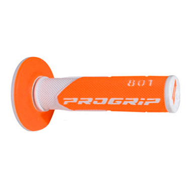 PROGRIP SVIRTYS PG801 OFF ROAD BIALY/POMARANCZOWY FLUO 22+25MM, DL.115MM 