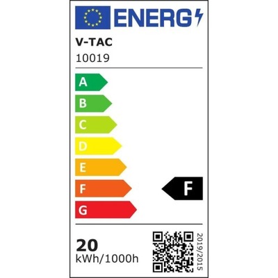 PROJEKTORIUS LED V-TAC 20W SAMSUNG CHIP PRO-S BALTAS VT-44020 6500K 1620LM 5 