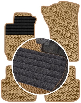 SUBARU FORESTER I 1997-2002 ALFOMBRILLAS GOMA PARA COCHE EVA COLOR BEIGE  