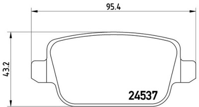 BREMBO P 44 016 KOMPLEKTAS TRINKELIŲ HAMULCOWYCH, STABDŽIAI DISKINIAI 