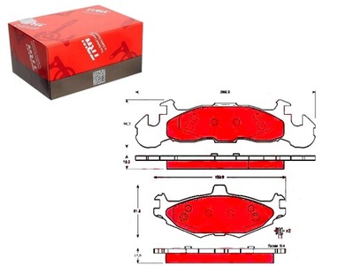TRW ZAPATAS DE FRENADO CHRYSLER ES TURBO  