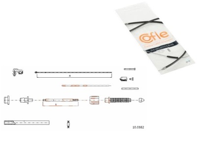 CABLE GAS COFLE 10.0382 RENAULT TWINGO 1.2 95- CLIO -97 COFLE  
