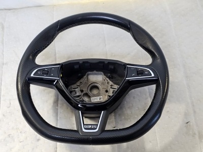 STEERING WHEEL LEATHER MULTIFUNCTIONALITY SKODA OCTAVIA III VRS 5E0419091AQ R867  