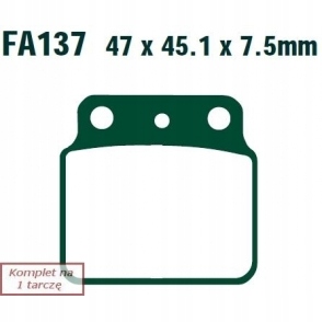 КОЛОДКИ ТОРМОЗНЫЕ EBC FA137R