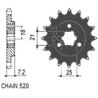 ЗУБЧАТКА ПРИВОДНАЯ ПЕРЕД MOTO. SUNSTAR 335-16