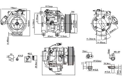 NISSENS KOMPRESORIUS KONDICIONAVIMO TOYOTA HILUX VII 2.5D 3.0D 11.04-09.15 