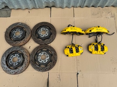 Alfa romeo giulia qv stelvio 510ps 2.9 супорт гальмівні диски комплект фото №1