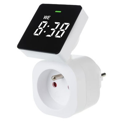 WŁĄCZNIK CZASOWY - TIMER CYFROWY GREENBLUE, MAX. OBCIĄŻENIE 16A, IP20, GB61