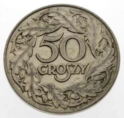 50 groszy 1923 II Rzeczpospolita, Warszawa. Nikiel