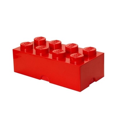 LEGO POJEMNIK KLOCEK ÓSEMKA CZERWONY