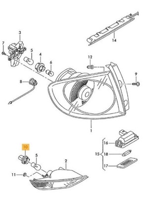 OE VAG OPRAWA ЛАМПОЧКИ ЗАДНЕГО ХОДА SEAT ALTEA TOLEDO