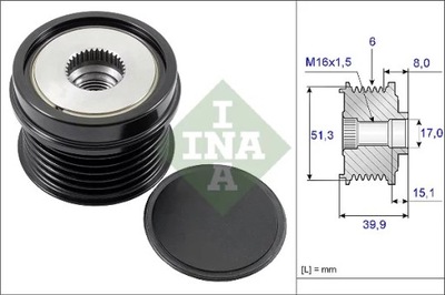 INA 535025210 EMBRAGUE ALT.  