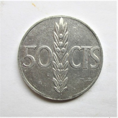 50 Centymów 1966 r. Hiszpania