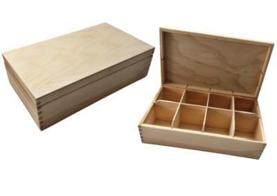 Drewniane pudełko na herbatę 8 Decoupage