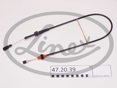 CABLE GAS VW POLO 94- DIESEL 47.20.39 LINEX CABLES LINEX 47.20.39 CABLE  