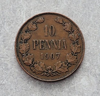 431) FINLANDIA - 10 Pennia - 1907 r.